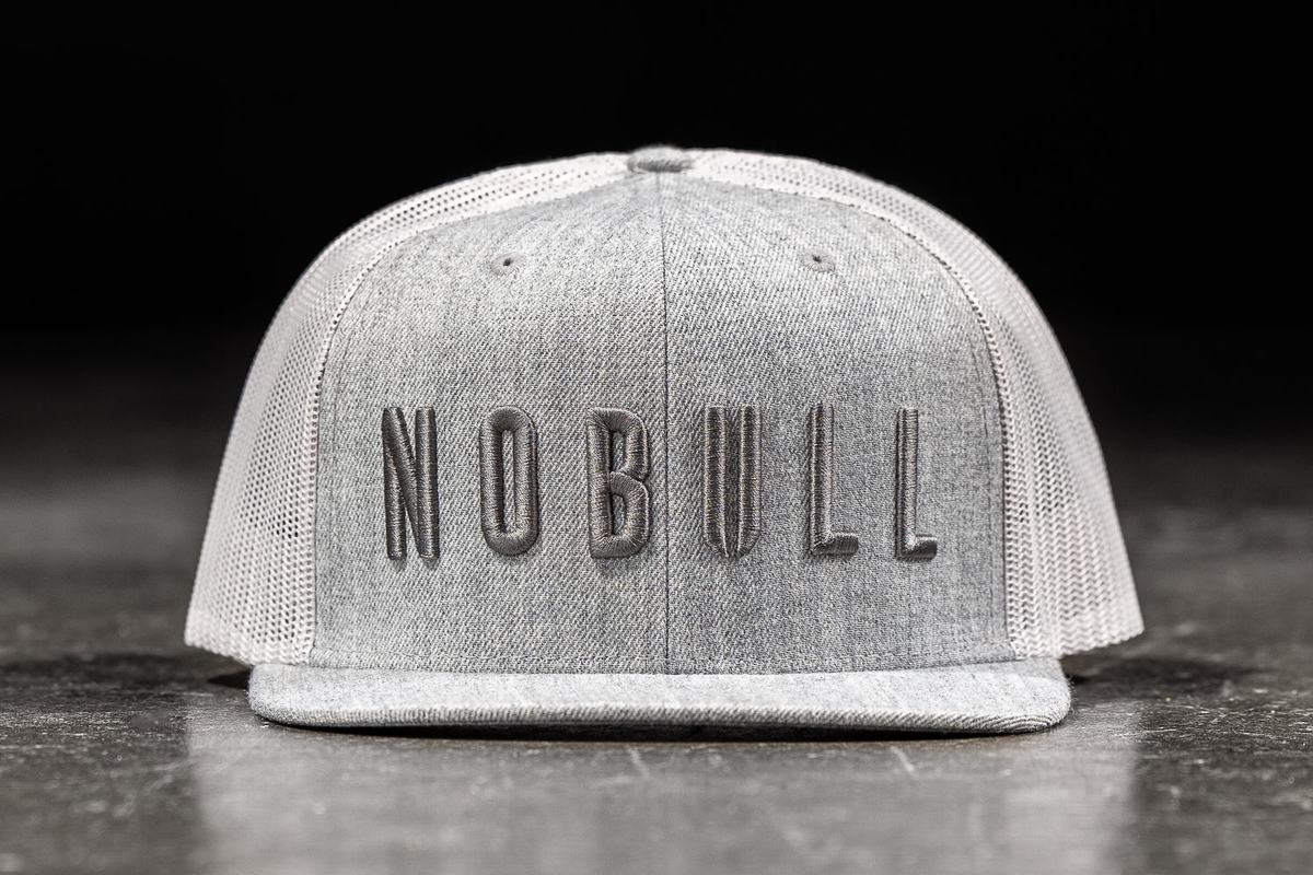 Nobull Flat-Brim Trucker Men's Hats Light Grey | Australia (XU8314)